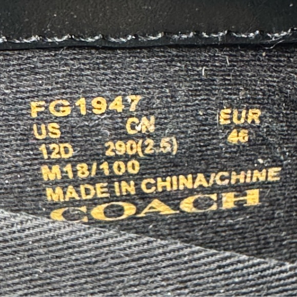 Coach C126 Low-Top Sneakers Men’s Shoes Size 12 Black Leather Stylish Comfort - Picture 13 of 14